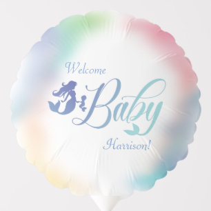 Mermaid Baby Shower Under the Sea Pastel Balloon