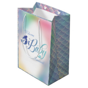 Mermaid Baby Shower Under the Sea Pastel Medium Gift Bag