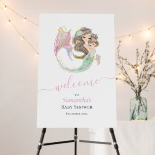 Mermaid Baby Shower Under the Sea White Foam Board