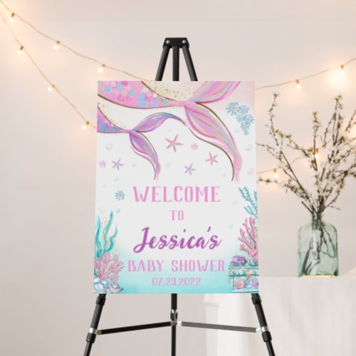 Mermaid Baby Shower Welcome Sign