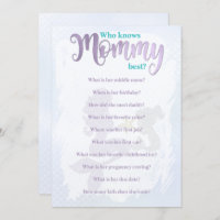 Mermaid Baby Shower Who Knows Mom Best Cards