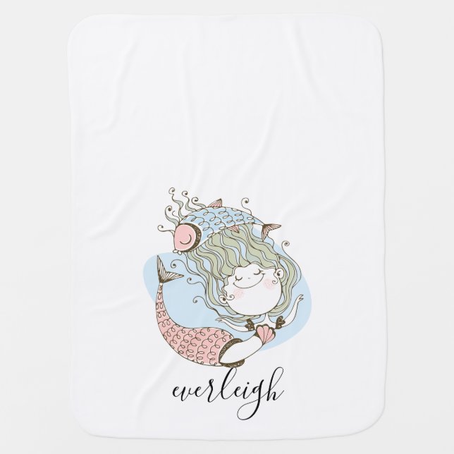 Mermaid Baby's  Baby Blanket (Front)