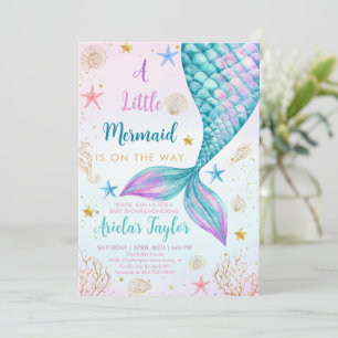 Mermaid Bash Under the Sea Baby Shower Invitation