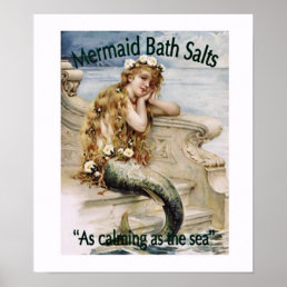 Mermaid Bath Salts Poster
