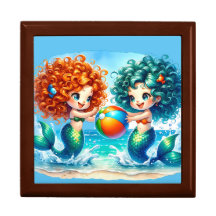 "Mermaid Beach Ball Fun" Keepsake Gift Box