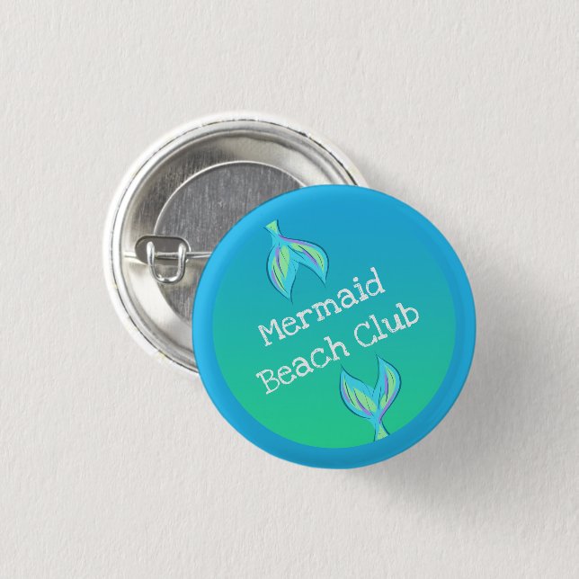 Mermaid Beach Club Button (Front & Back)