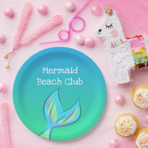 Mermaid Beach Club Paper Plates