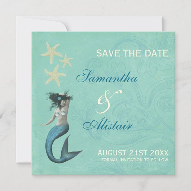 Mermaid Beach Coastal Save The Date (Front)