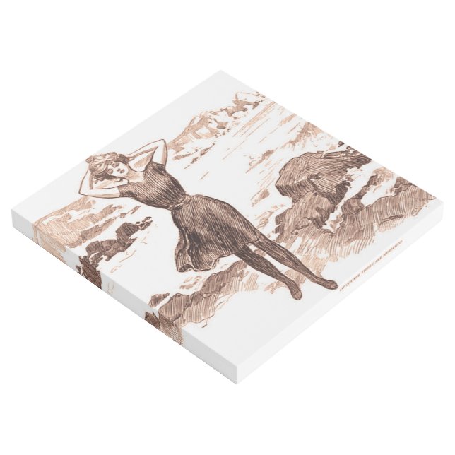 Mermaid Beach Gibson Girl Victorian Antique Gallery Wrap (3/4)