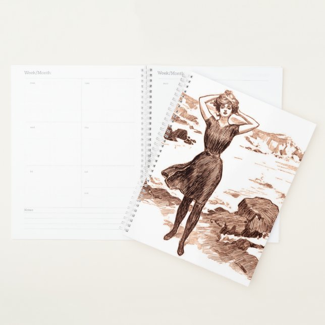 Mermaid Beach Gibson Girl Victorian Antique Planner (Display)