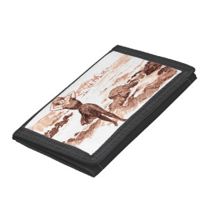 Mermaid Beach Gibson Girl Victorian Antique Tri-fold Wallet
