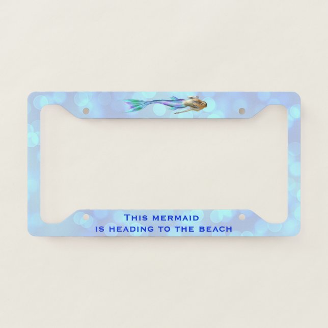 Mermaid Beach - License Plate Frame (Front)
