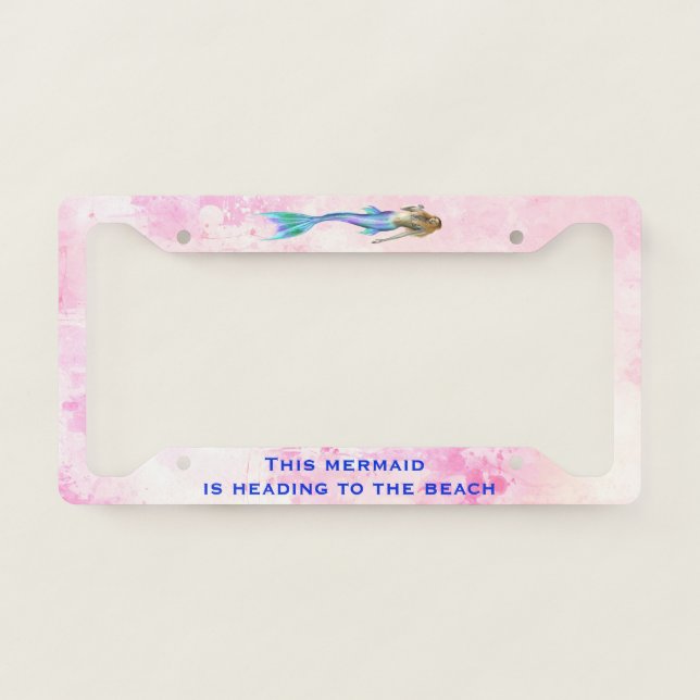 Mermaid Beach - License Plate Frame (Front)