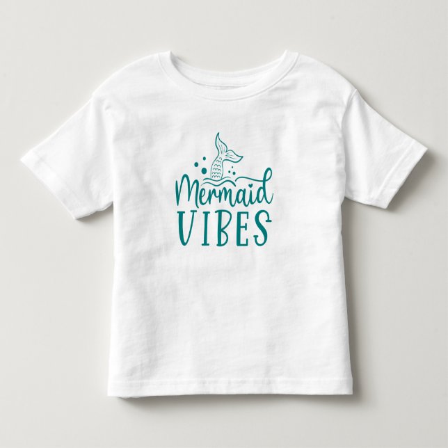 Mermaid Beach | Mermaid Vibes Toddler T-shirt (Front)