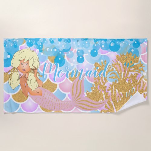 Mermaid ️ beach towel