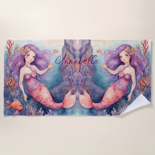 Mermaid Beach Towel (Front)