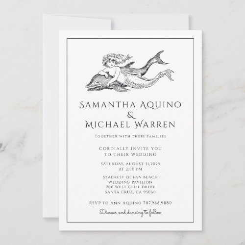 Mermaid Beach Wedding Invitation