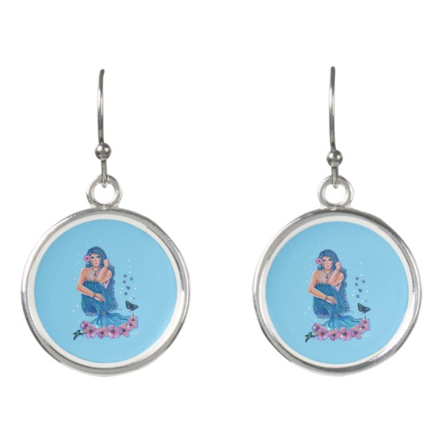 Mermaid beachy earrings by Renee (Front)