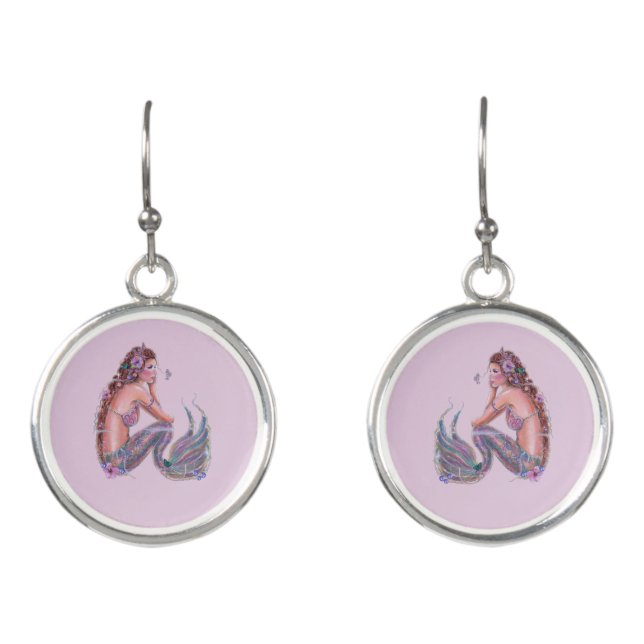 Mermaid beachy earrings by Renee (Front)