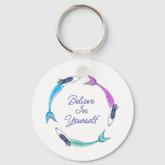 Mermaid - believe in yourself keychain