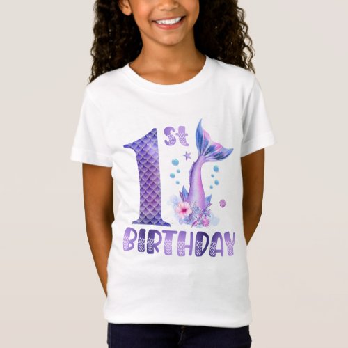 Mermaid Birthday 1st Birthday T_Shirt