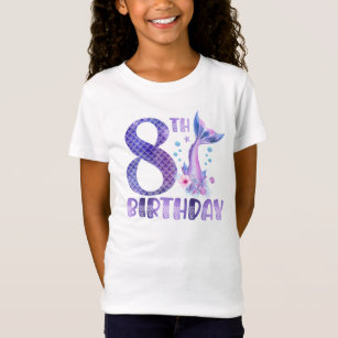 Mermaid Birthday 8th Birthday  T-Shirt