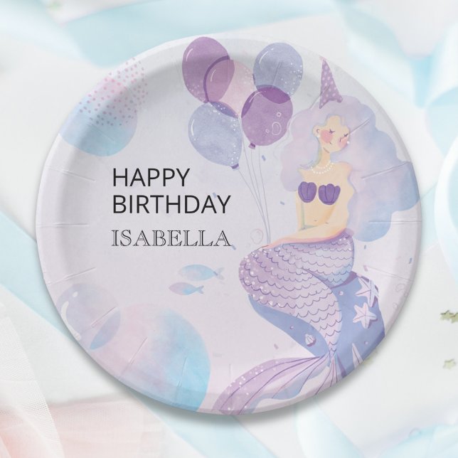 Mermaid Birthday Adventure Paper Plates (Creator Uploaded)