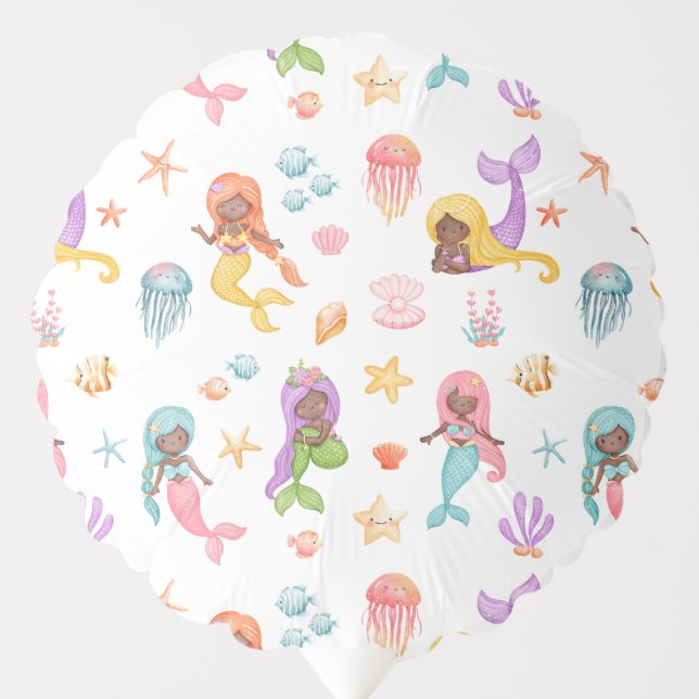 Mermaid Birthday Balloon (Front)