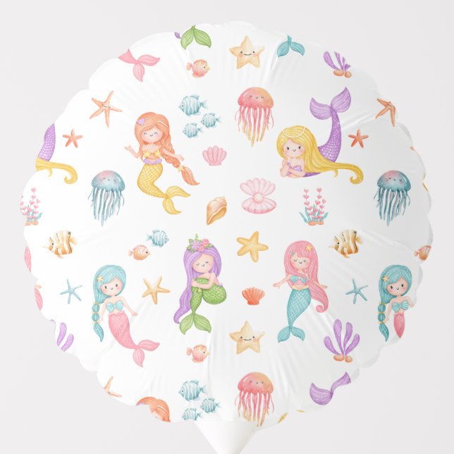Mermaid Birthday Balloon (Front)