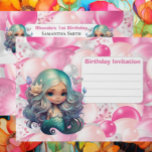 Mermaid Birthday Balloons Pink Envelope<br><div class="desc">Mermaid Birthday Balloons Pink
Mermaid,  personalized BIRTHDAY PARTY for a child. Quickly Create & Customize Your PARTY Invitation. Click the "Customize it!" button to change the text size,  text color,  font style and more!</div>