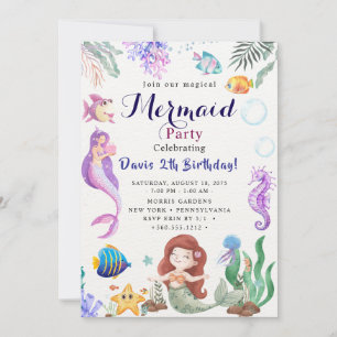 Mermaid Birthday Bash Invitation