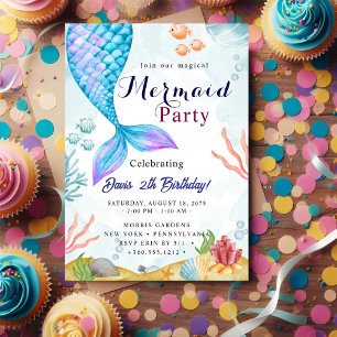 Mermaid Birthday Bash Invitation