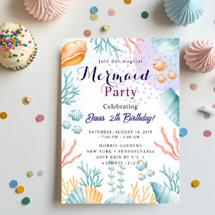 Mermaid Birthday Bash Invitation