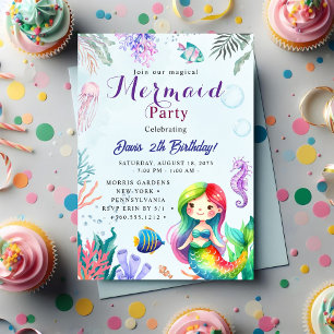 Mermaid Birthday Bash Invitation