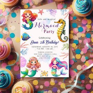 Mermaid Birthday Bash Invitation