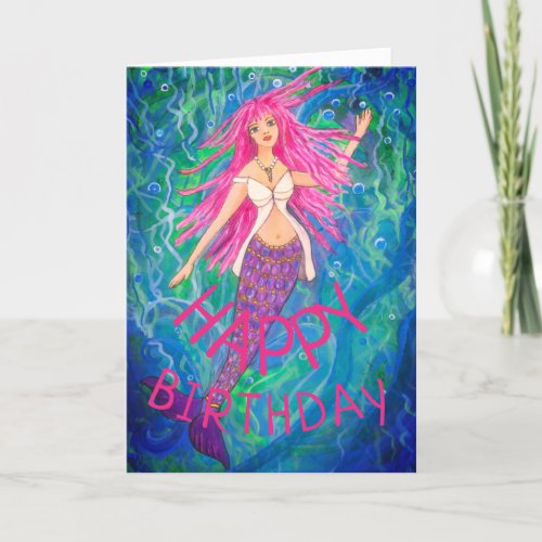 Mermaid Birthday Card