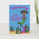Mermaid Birthday Card for Grandaughter Any Age<br><div class="desc">Send this cute Mer-mazing Mermaid card to your Grandaughter to celebrate her turning "insert age". Designed by Cupsie’s Creations.</div>