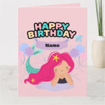 Mermaid Birthday Design – Underwater gift card