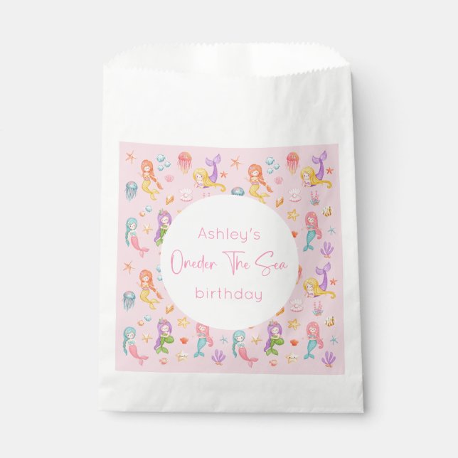 Mermaid Birthday Favor Bag (Front)