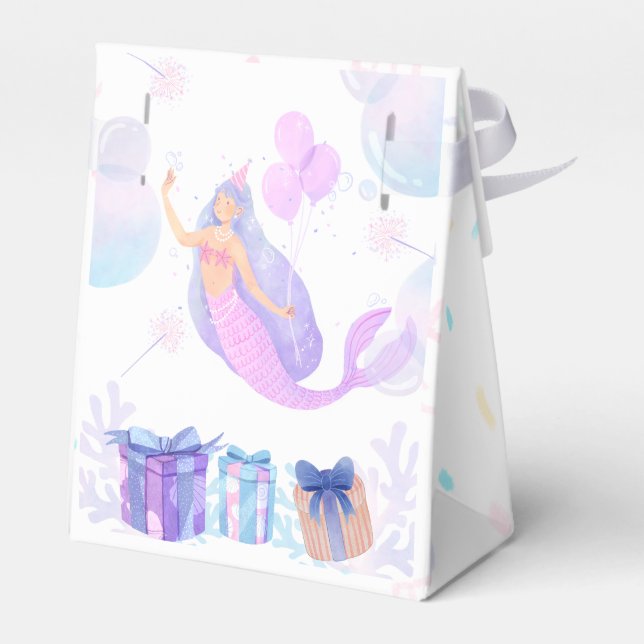 Mermaid Birthday Favor Boxes (Back Side)