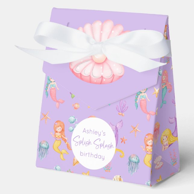 Mermaid Birthday Favor Boxes (Front)