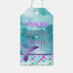 Mermaid Birthday Favor Tag