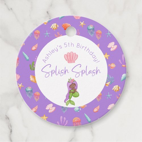 Mermaid Birthday Favor Tags