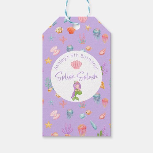 Mermaid Birthday Gift Tags