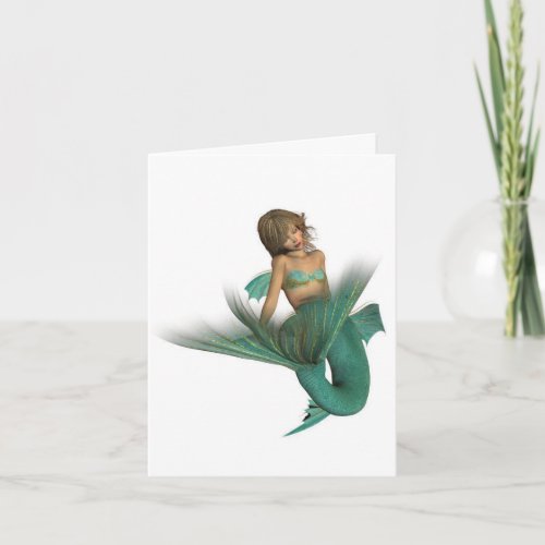 Mermaid Birthday Greeting Cards with Quote