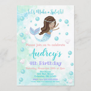 Mermaid Birthday Invitation