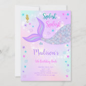 Mermaid Birthday Invitation (Front)