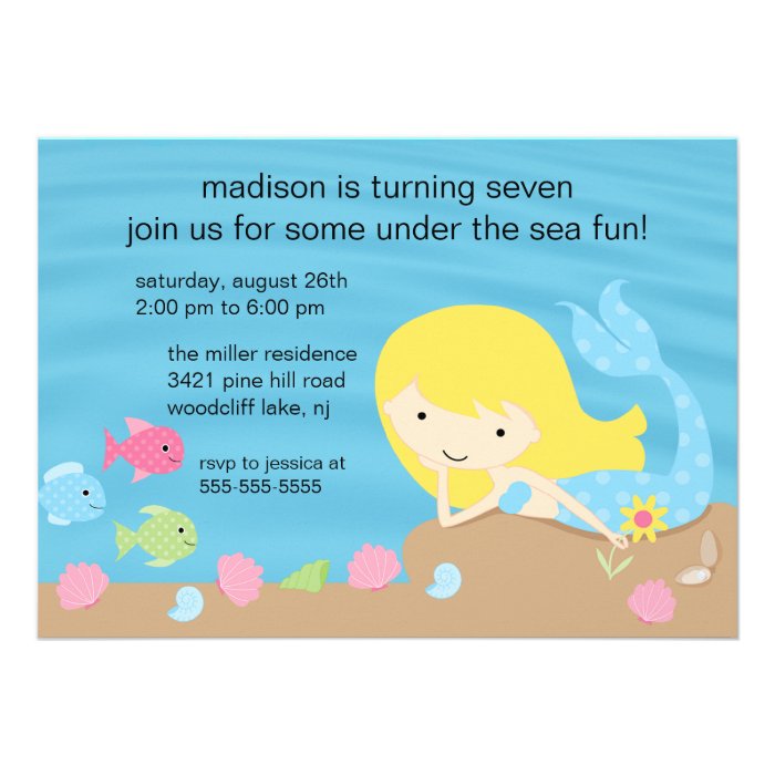 Mermaid Birthday Invitation