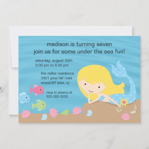 Mermaid Birthday Invitation