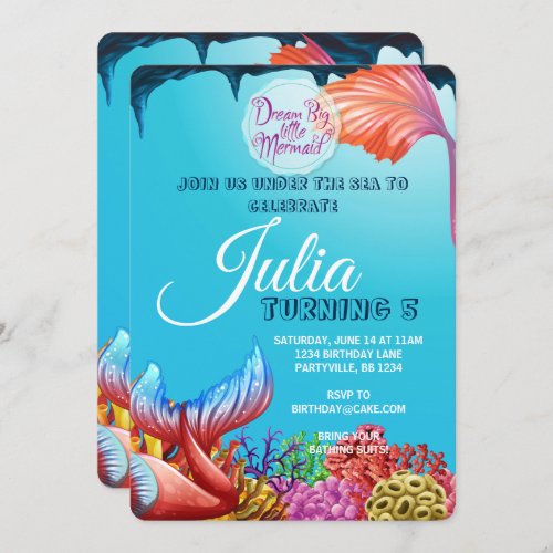 Mermaid Birthday Invitation